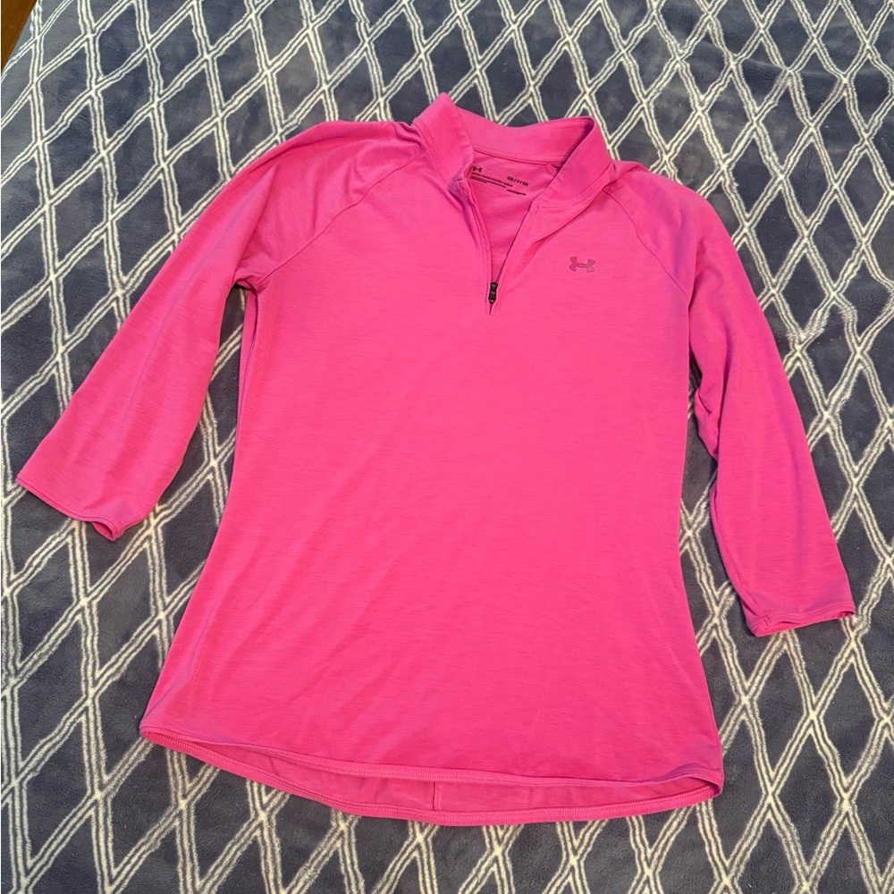Under Armour Women's Vibrant Pink Quarter-Zip Hoodie
